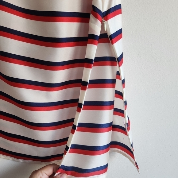 NWT Talbots Blue/White/Red Stripped Sleeveless Square Top size Small Petite - Picture 9 of 9